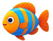 Peixe Azul e Laranja