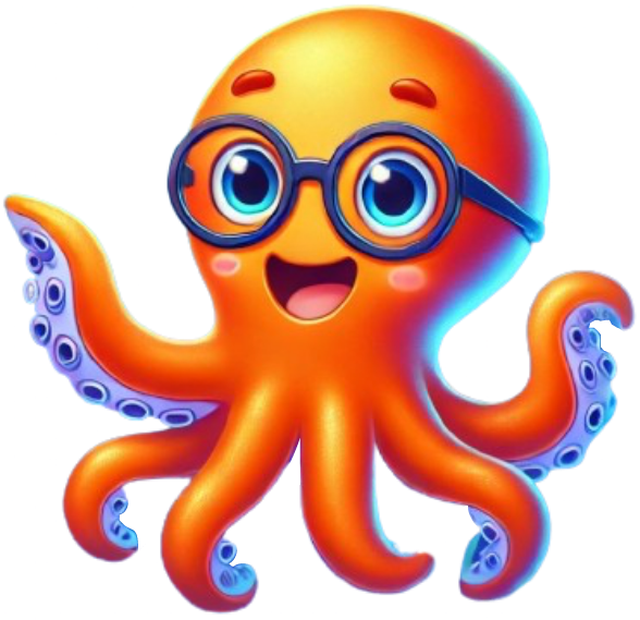 Mascote Octo Dive Coin